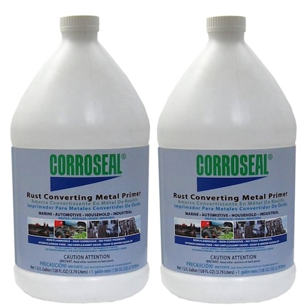 Corroseal Water-Based Rust Converter Metal Primer, Rust Converter, 1-Gallon, 2PK 82331-2PK